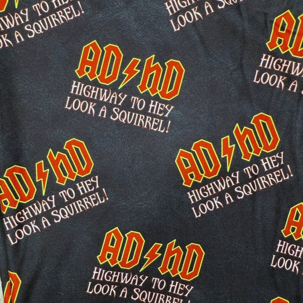 Funny Ad/hD - Highway to Hey Look a Squirrel! Print Soft Leggings